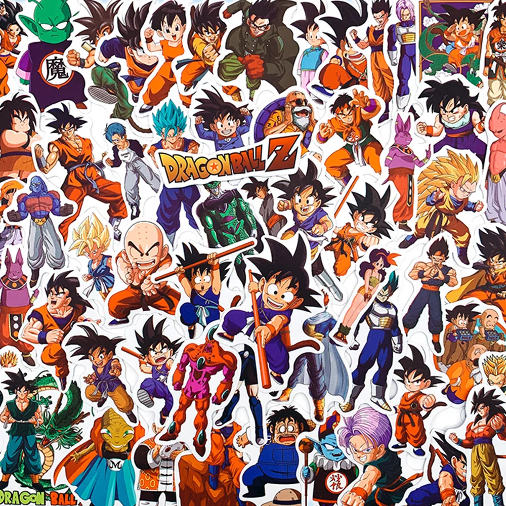 

10/30/50pcs Anime Dragon Ball Son Goku Stickers Cool Cartoon Decal DIY Skateboard Guitar Notebook Car Waterproof Sticker Kid Toy