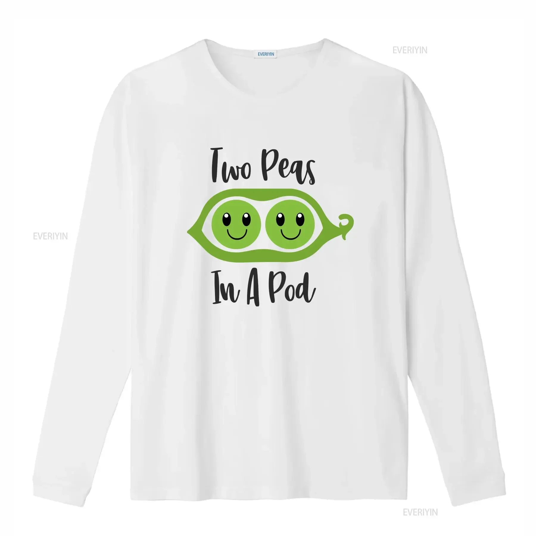 Two Peas In a Pod Valentines T Shirt Love Day Romantic vintage Washed Versatile Breathable Slightly Casual Stylish graphic