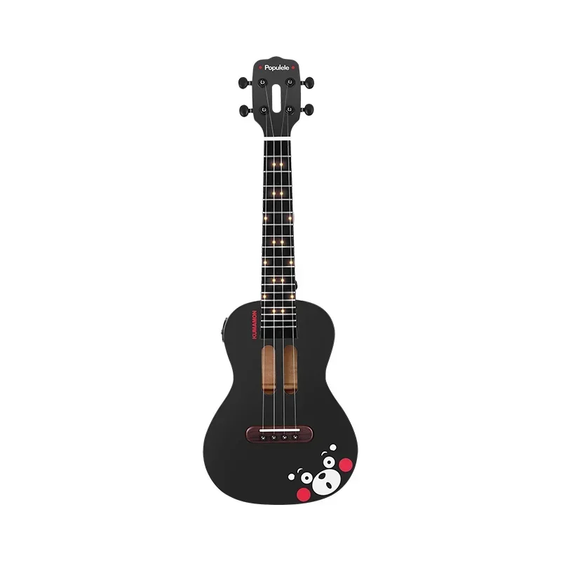 Password de música 23 Polegada populele ukulele inteligente com luz led controlada por aplicativo bluetooth conectar ukulele guitarra instrumento musical