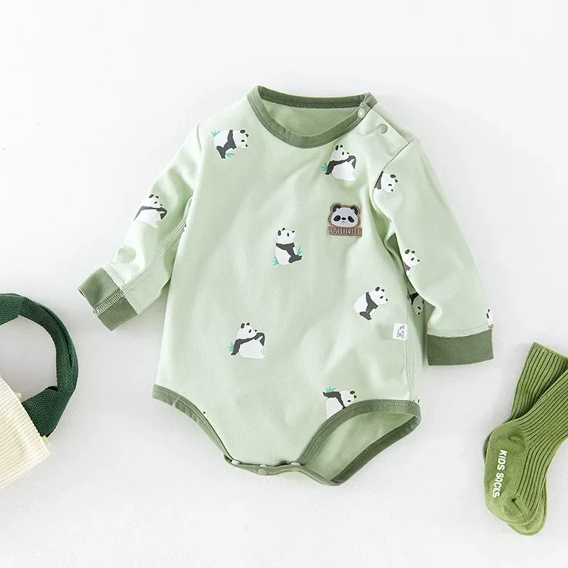 Baby Romper For Boys Girls Cute Cartoon Print Spring Autumn Toddler Long Sleeve Bodysuit Cotton Newborn Jumpsuits Kids Clothing