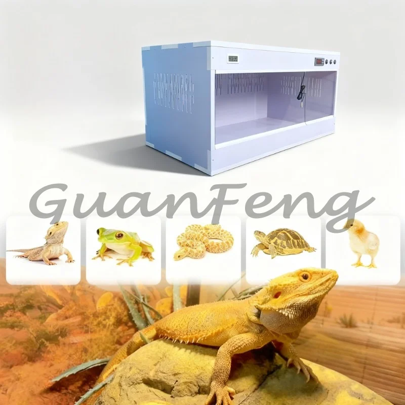 4x2x2 Flat Pack PVC Reptile Terrarium, Simple Style Temperature Control Vivarium Enclosure for Snakes Geckos Bearded Dragons