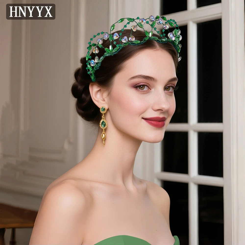 

YouLaPan Bridal Wedding Crown Hair Bracelet Handmade Bead Weaving Elegant Ladies Banquet Party Fashion Hair Accessories YXA318