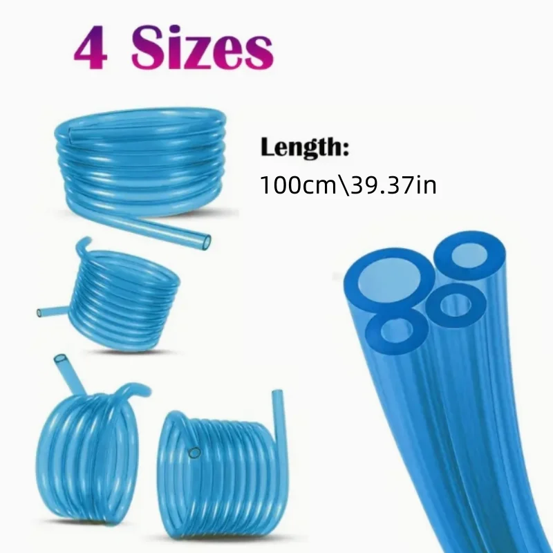 4PC 1m Fuel Line Hose Gas Oil Pipe High Temperature Resistant Rubber Soft Tube Motorcycle Engine Lawn Mower Carburetor