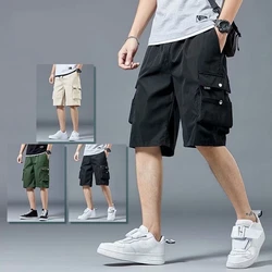 Summer Casual Shorts Men's Fashion Loose Pants Solid Color Multi-pockets Shorts Streetwear Hip Hop Military Tactical Shorts