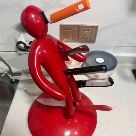 

Retired Chef's Multi-Functional Stainl Steel Knife Holder Kitchen Storage Ra Human Form Kitchen Knife for Besties