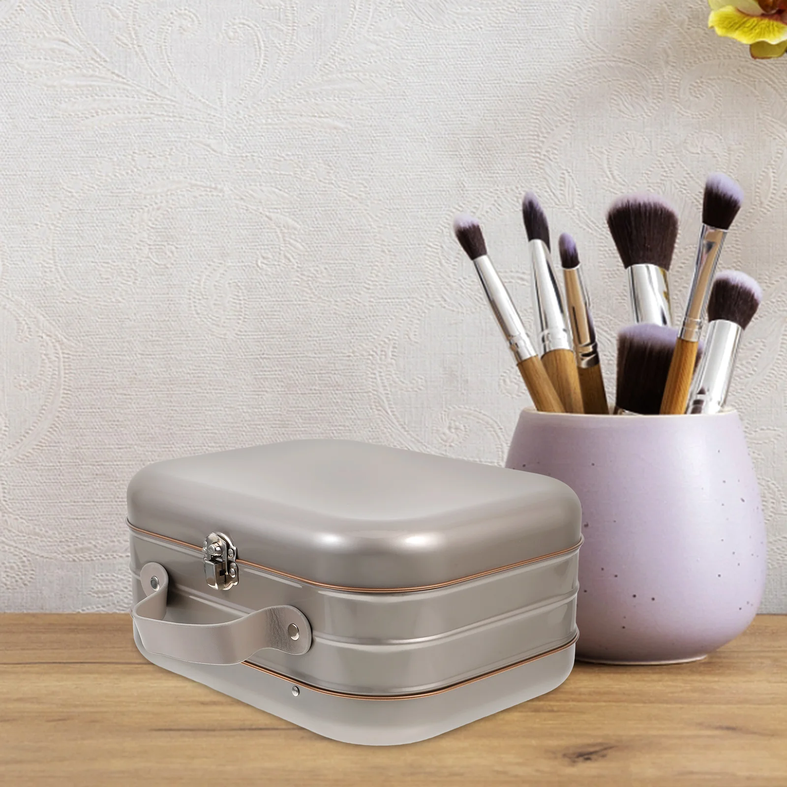 

Portable Storage Box Boxes Cases Small Trinket Jewelry Organizer Happy Candy Tinplate