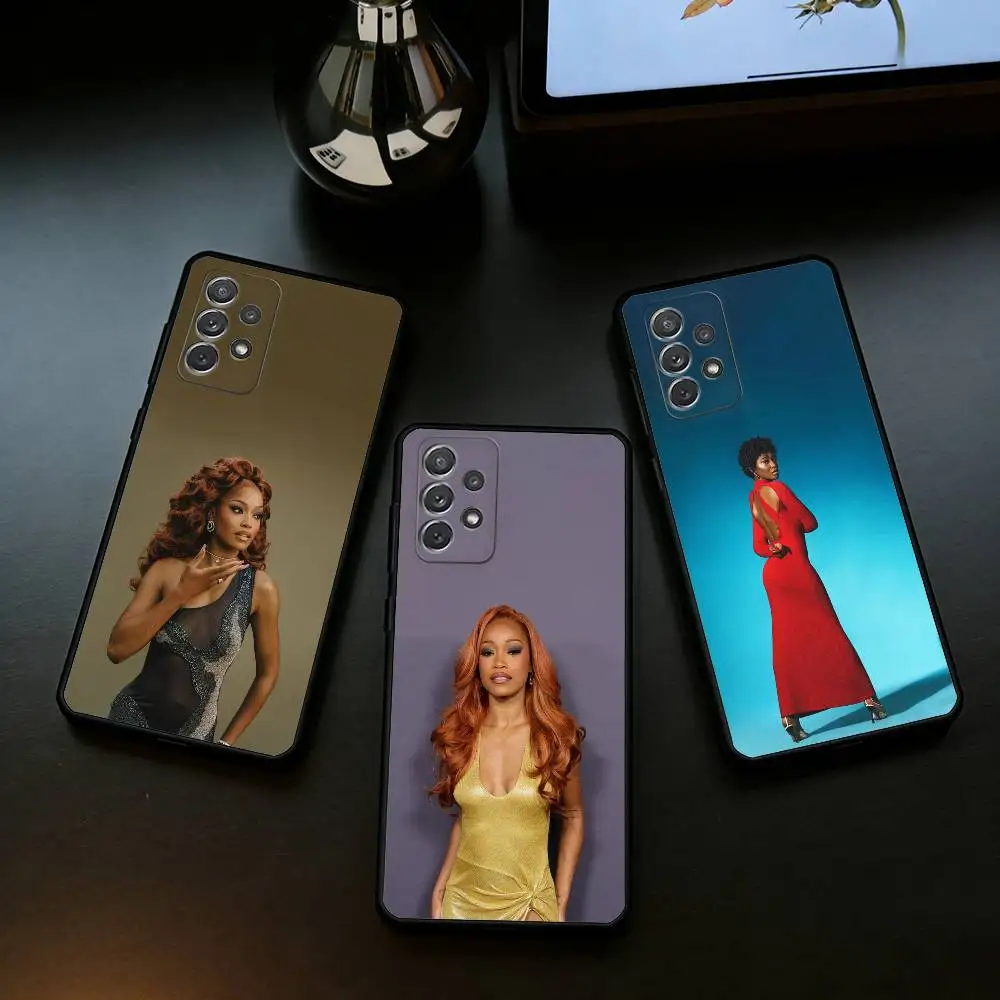 

K-Keke-KE P-Palmer-ER Soft Silicone Black Cover Phone Case For Samsung Galaxy A73,A72,A71,A70,A53,A52,A51