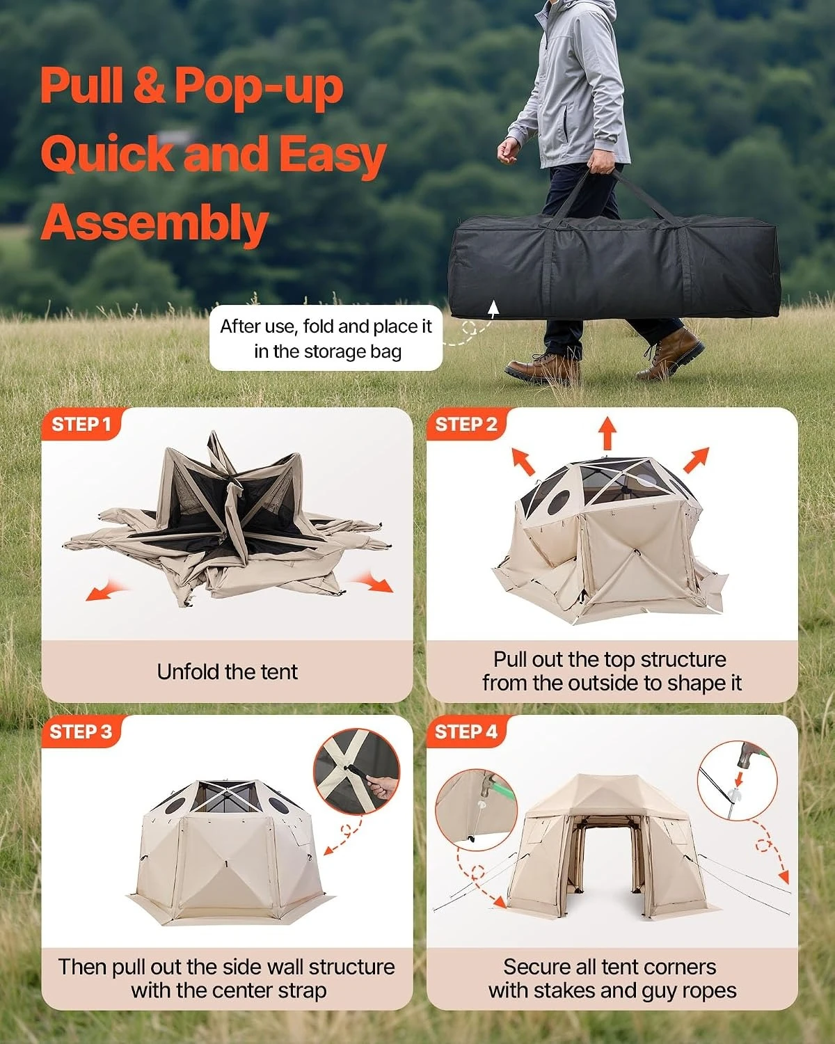 Tenda Gazebo Pop-Up de 12x12 P - Screen Top Mesh avaliação e preço