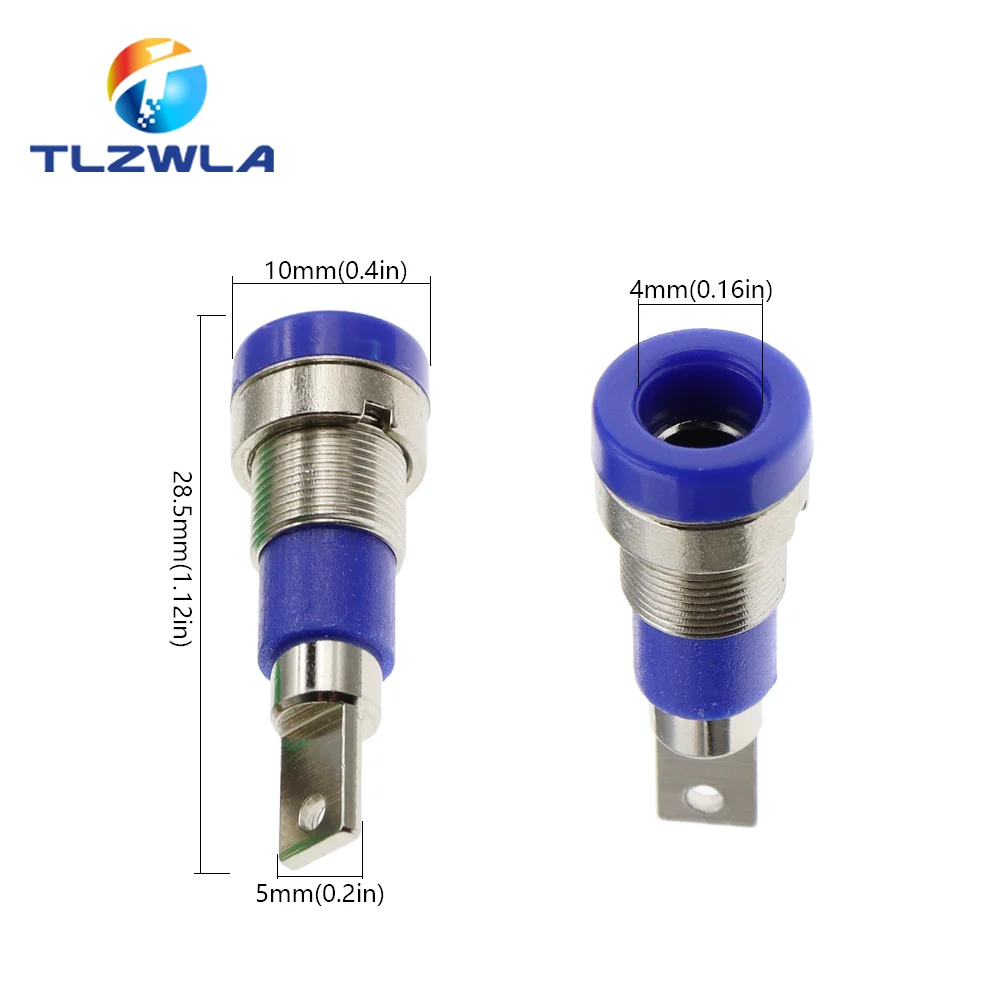 5PCS 4MM Binding Post Banana Socket panel mount Test Probe connector Female Jack Socket Plug Wire Connector