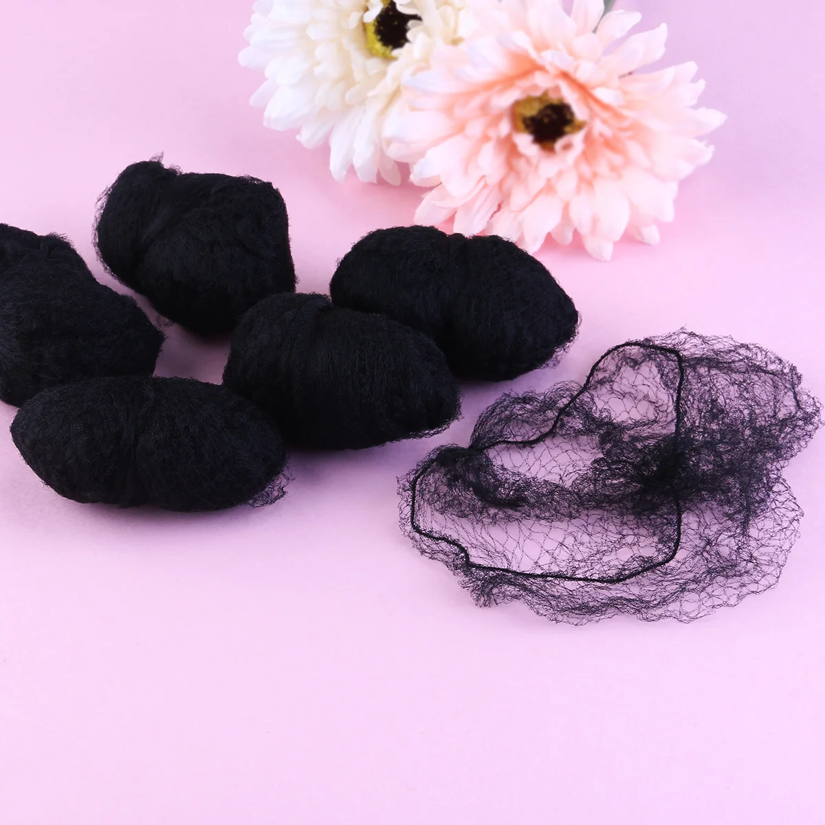 TINKSKY 100pcs Hair Nets Invisible Elastic Mesh (Black) Hairnets Invisible Hair Net hair net mesh Elastic Mesh Hairnet