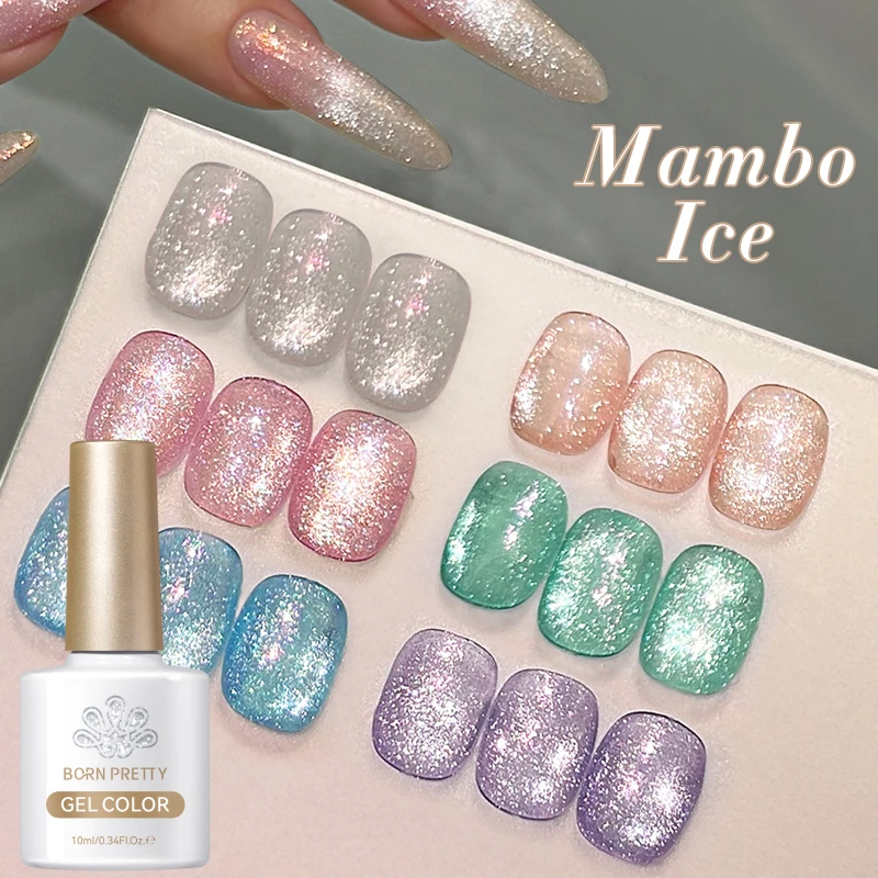 ولد جميلة مامبوس الجليد القط المغناطيسي هلام مسمار البولندية الساطع هلام بريق الزجاج حبة تأثير نقع قبالة الأشعة فوق البنفسجية مسمار الفن مانيكير 10 مللي