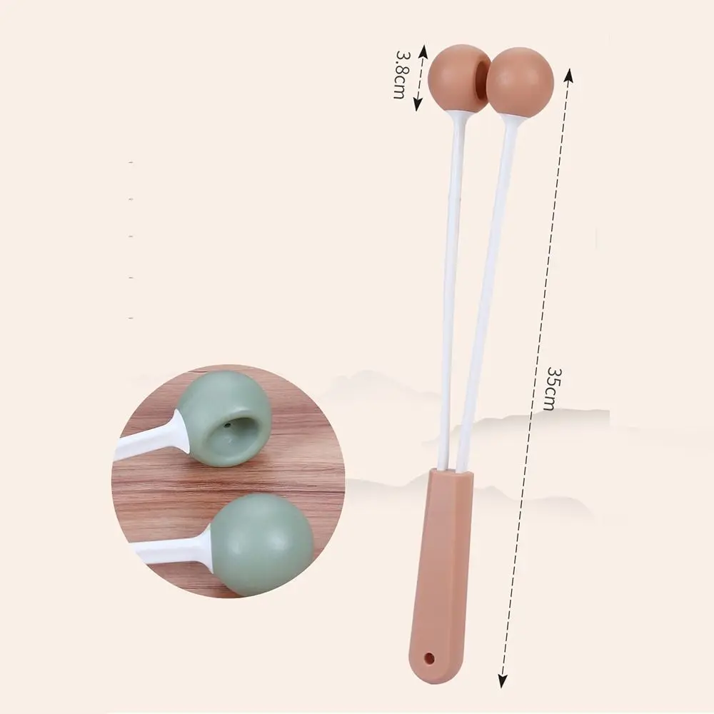 Portable Massage Double Ball Hammer Waist Legs Relaxation Muscle Hand-held Massage Stick Relief Stress Meridian Beating