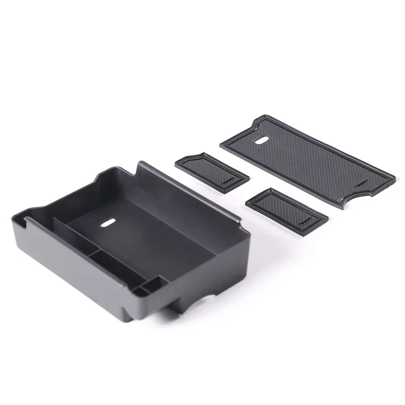 For Mercedes-Benz Smart Elf #1 2022 ABS Black Car Armrest Storage Box mobile phone storage box Car Accessories Interior