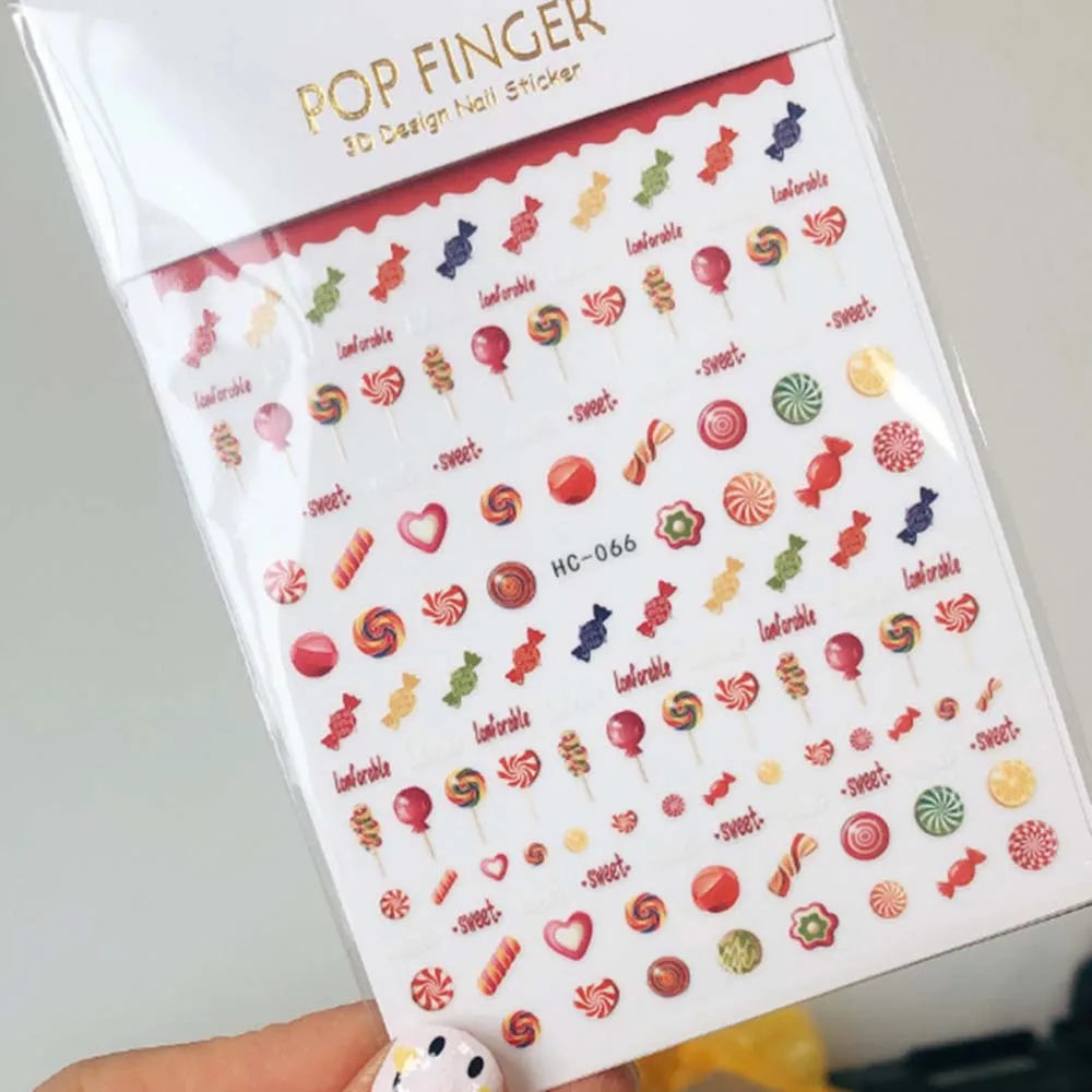 

1Pcs 3D Dessert Nail Art Sticker Strawberry Fruit Cake Slider Cupcake Sweet Cherry Candy Decorations Nail Decals