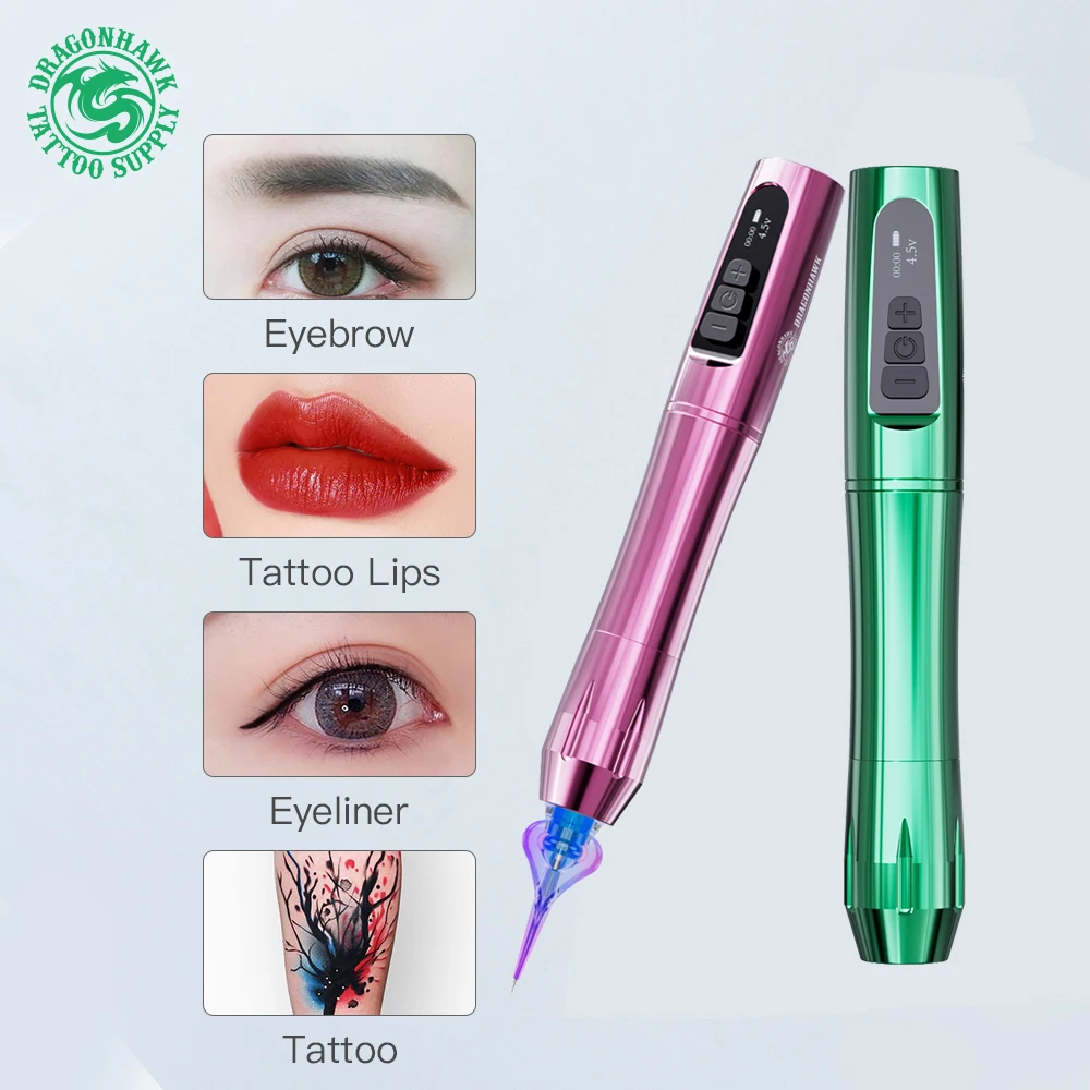 Dragonhawk Wireless Fast Coloring Tattoo Machine Permanent Makeup Pen for Eyebrow Eyeliner Lip Semi Permanent Makeup Tool