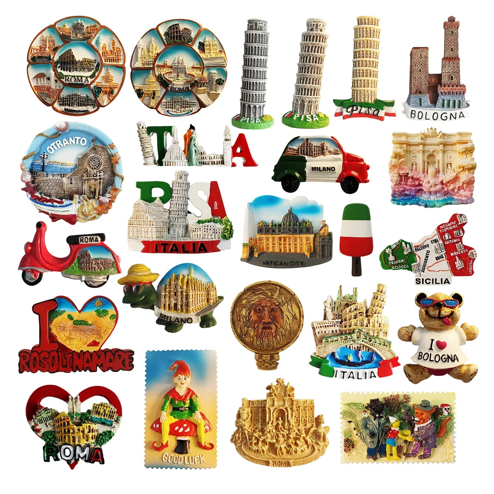 Europe Italy 3D Fridge Magnets Tourism Souvenir Refrigerator Magnets Sticker Collection Handicraft Decoration Articles