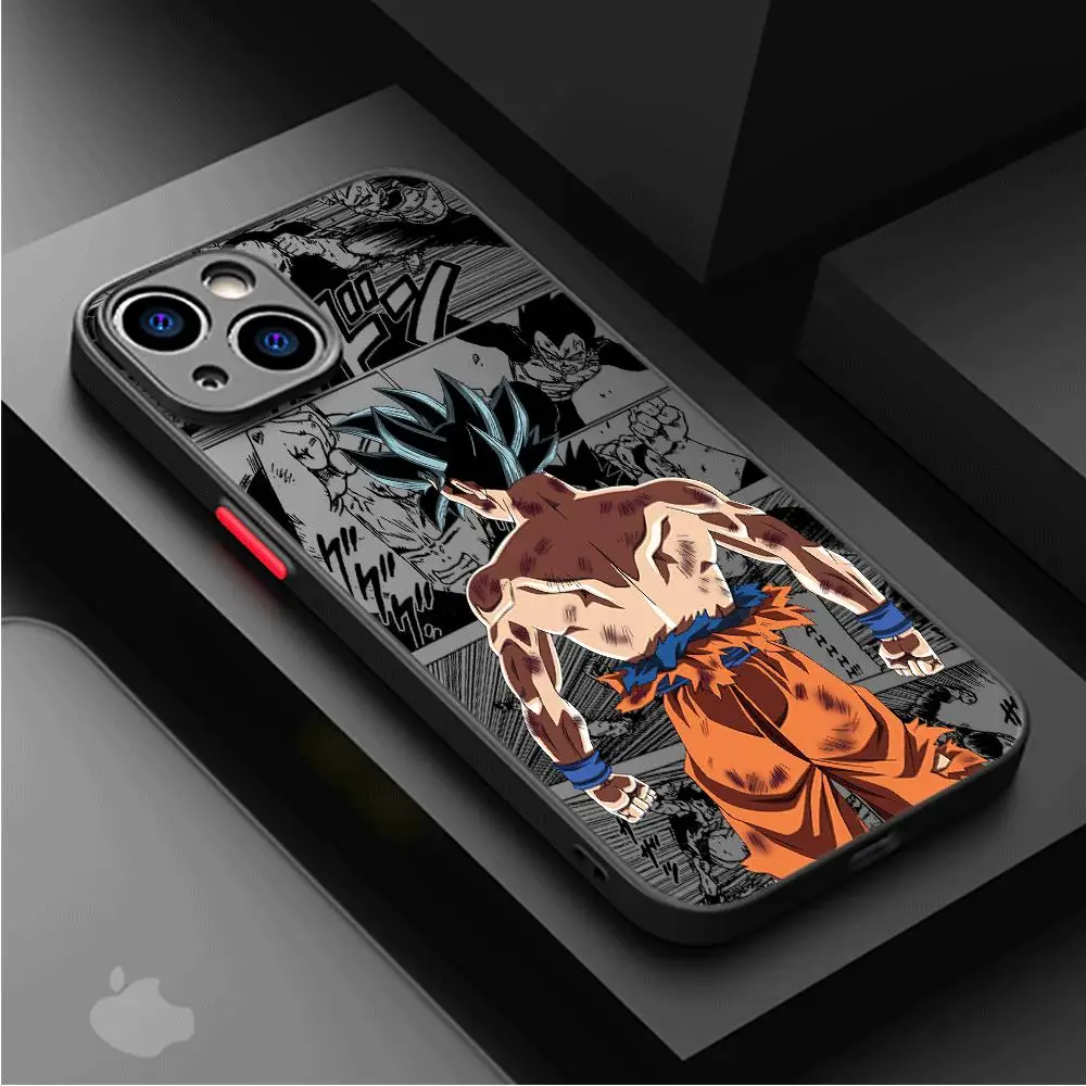 Dragons Balls Phone Case for Apple iPhone 13 14 Plus 15 Pro Max 11 Pro 12 Mini XR 8 SE 7 6S XS MAX Matte Shockproof Armor Cover