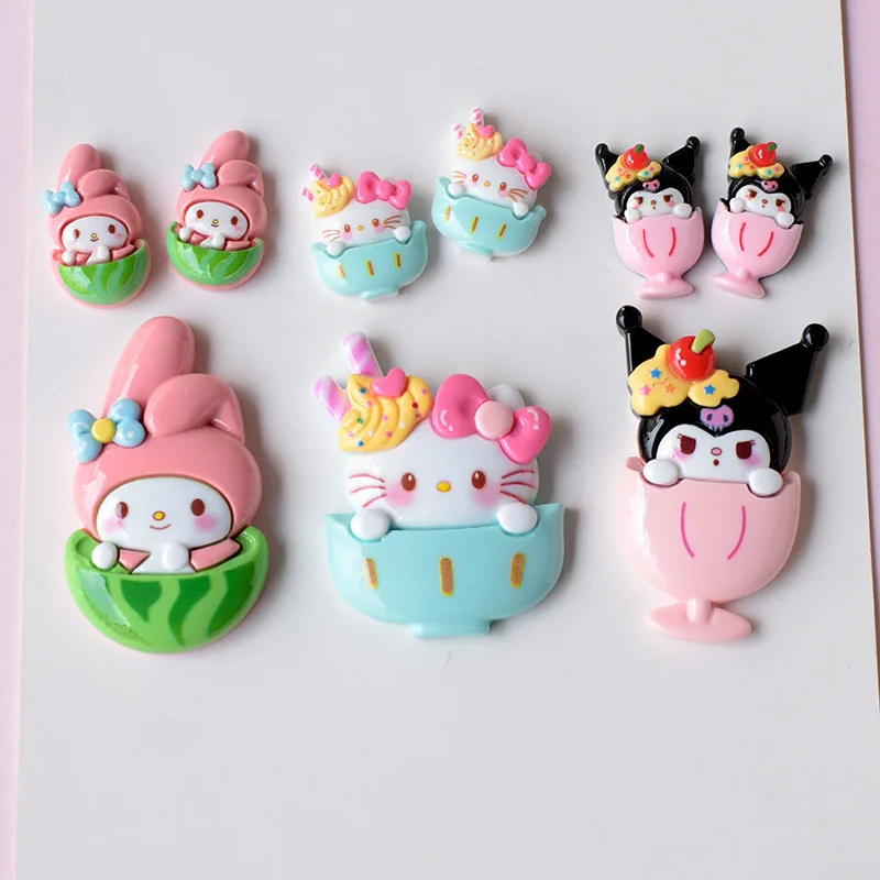 Cute Kawaii Cartoon Girls Women Anime Ice Cream Cake Shoe Charms DIY Hole Shoes Detachable Buckle Garden Shoes Accessories Gifts