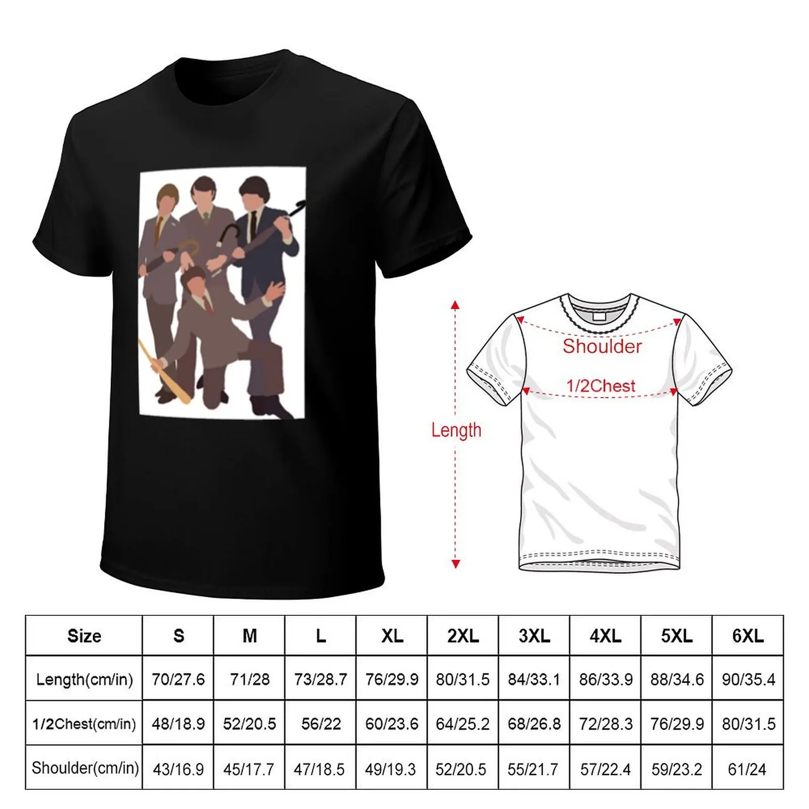 singing in the rain monkees T-Shirt anime tops quick-drying mens clothing