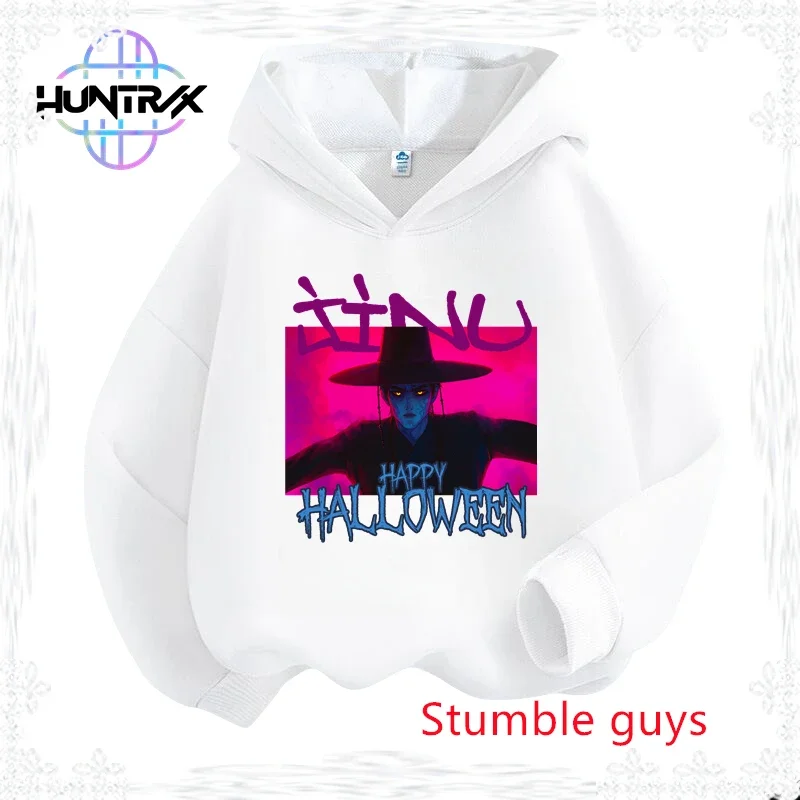 

Kpop Demon Hunters Boys Hoodie Autumn Rumi Anime Soft Warm Halloween Stylish Print Comfortable Hooded Sweatshirt​
