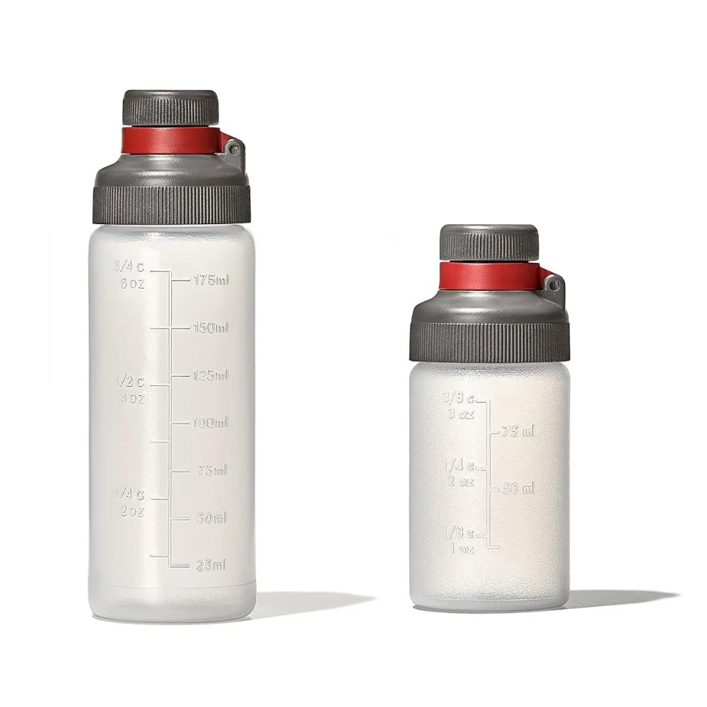 

2Pcs/Set Scaled Squeeze Sauce Bottle Dustproof Transparent Ketchup Dispenser 2 Size Plastic Sauce Storage Container Mayonnaise