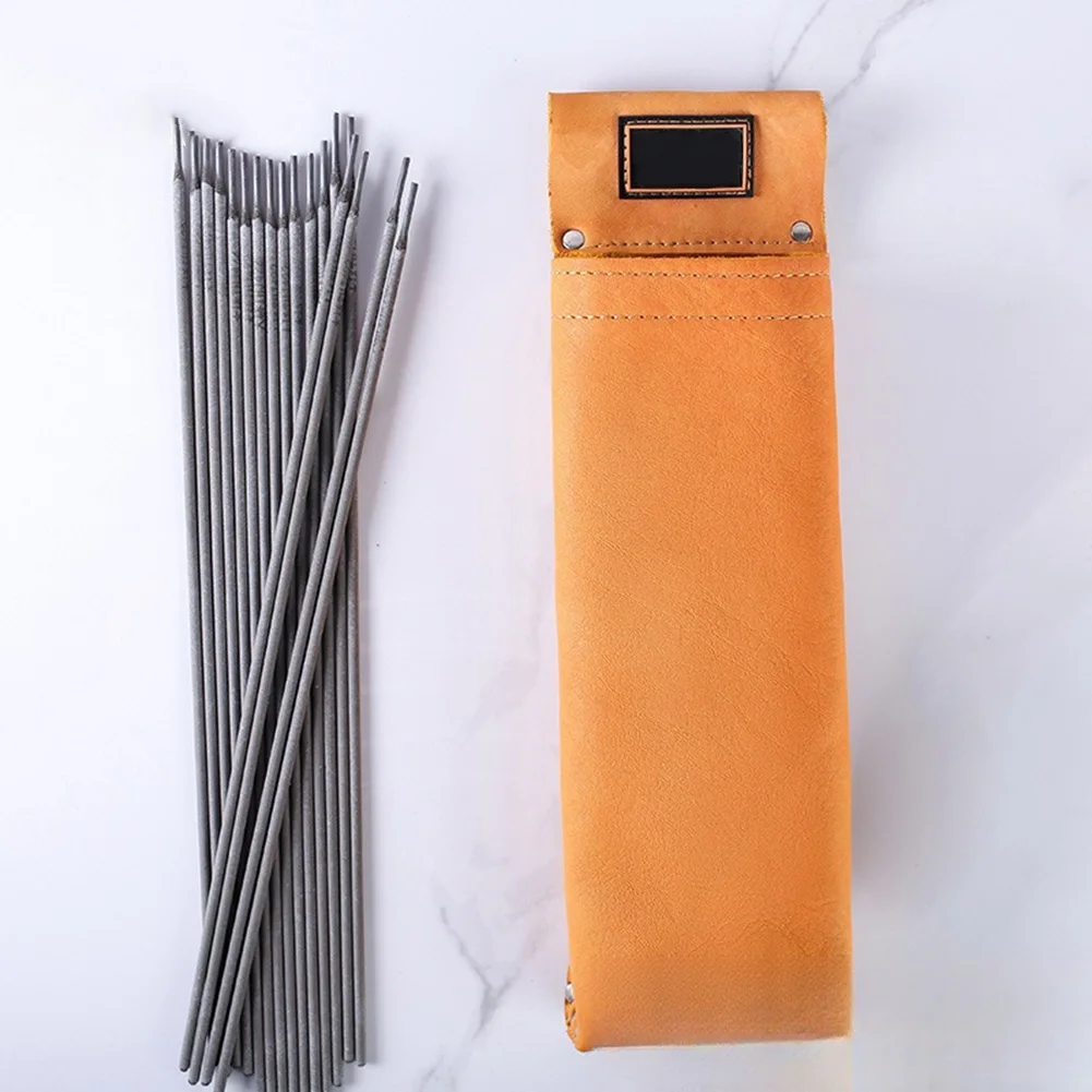 

Fireproof Welding Rod Holder Bag Made of Thickened Cowhide Leather with Belt Loop for Welders and DIY Enthusiasts