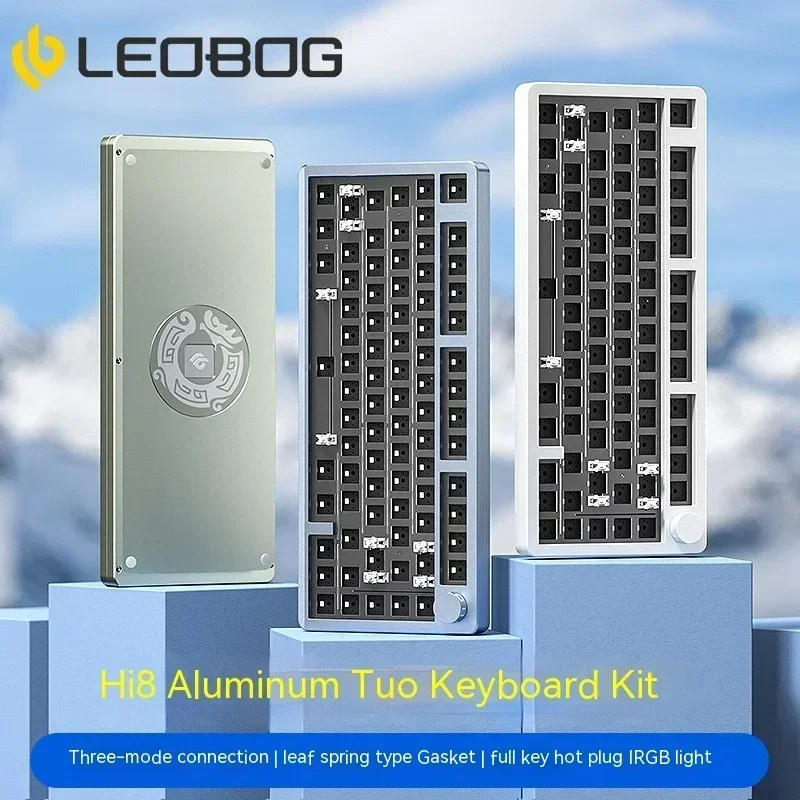 Imagem -02 - Teclado Mecânico de Jogos Hot Swap Botão Multifuncional de Modo Kits de Alumínio 8000mah pc Gamer Win Mac Leobog-hi8
