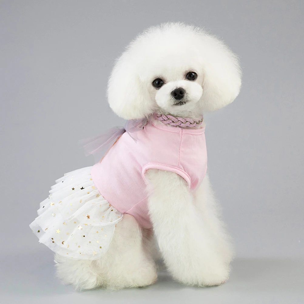 

Skirt Tutu Pet Dog Dresses for Small Dogs Clothes Summer Doggie Apparel Fancy Cute Luxury