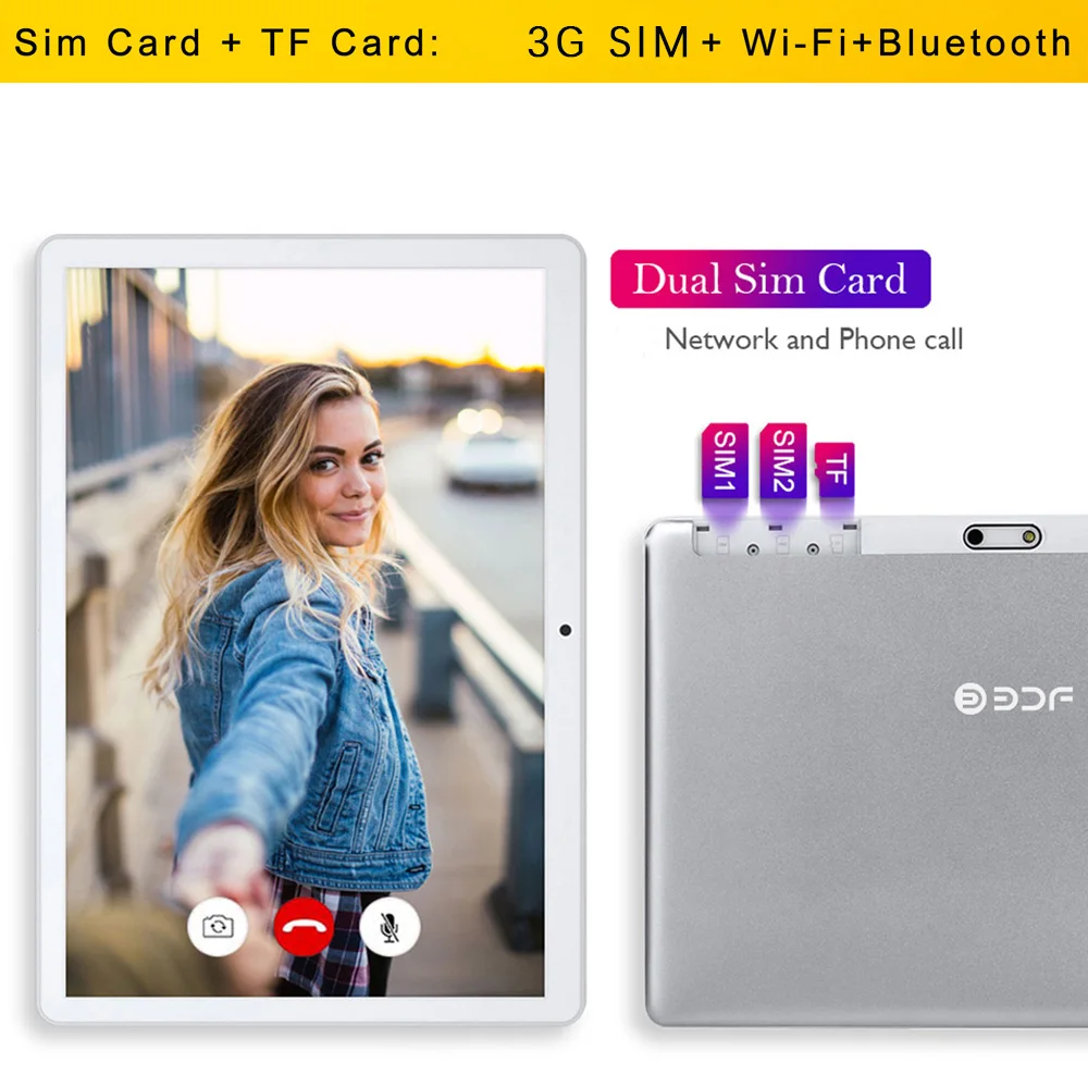Новый Pad 10,1-дюймовый Android-планшет, восьмиядерный процессор, 4 ГБ ОЗУ, 64 ГБ ПЗУ, Wi-Fi, Bluetooth, 3G, телефонный звонок, планшет, двойной SIM-карта, HD-дисплей, 5000 мАч