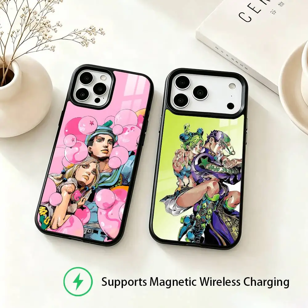 Anime J-JoJos Bizarre Adventure Phone Case For iPhone18,17,16,15,14,13,12,11 Plus,Pro Compatible with magnetic wireless charging