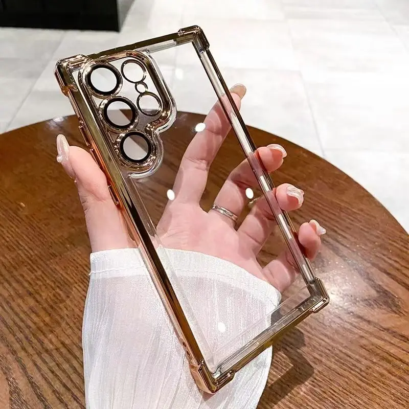 Luxuriöse Transparente Handyhülle mit Beschichtung für Samsung Galaxy S26 S25 Ultra S24 S23 S22 Plus S21 FE A55 A36 A54 A53 A35 A52 A34 Schutzhüllen – Detail 15