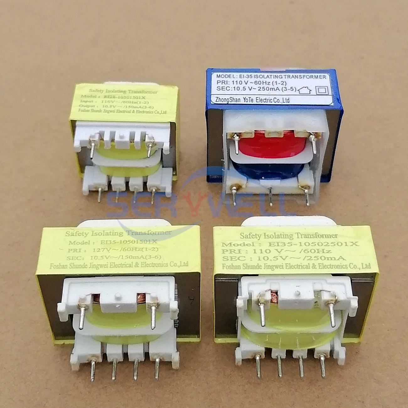 Pressure Cooker EI35 EI28 Power Transformer 5/6Pin 110V 127V 60Hz to 10.5V150mA 250mA Safety Isolation Magnetic Core Open Frame