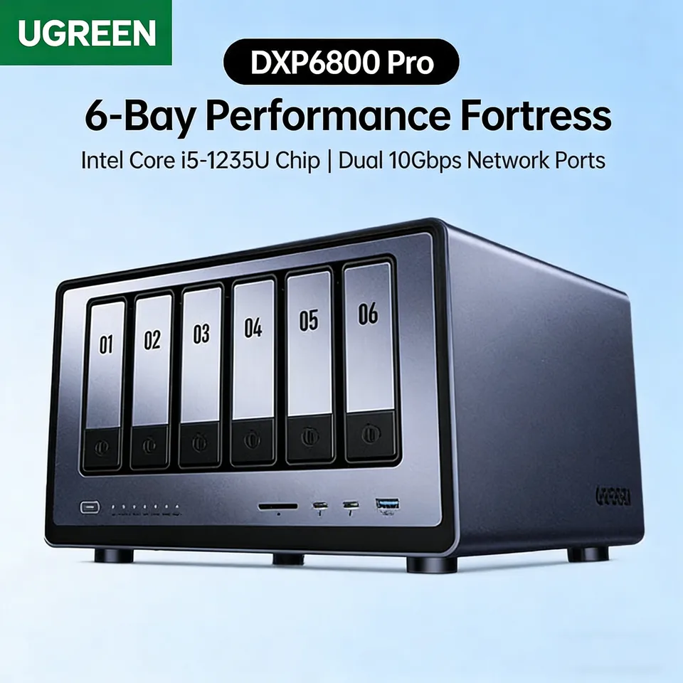 UGREEN DXP6800Pro 6-bay NAS Network storage hard drive, home