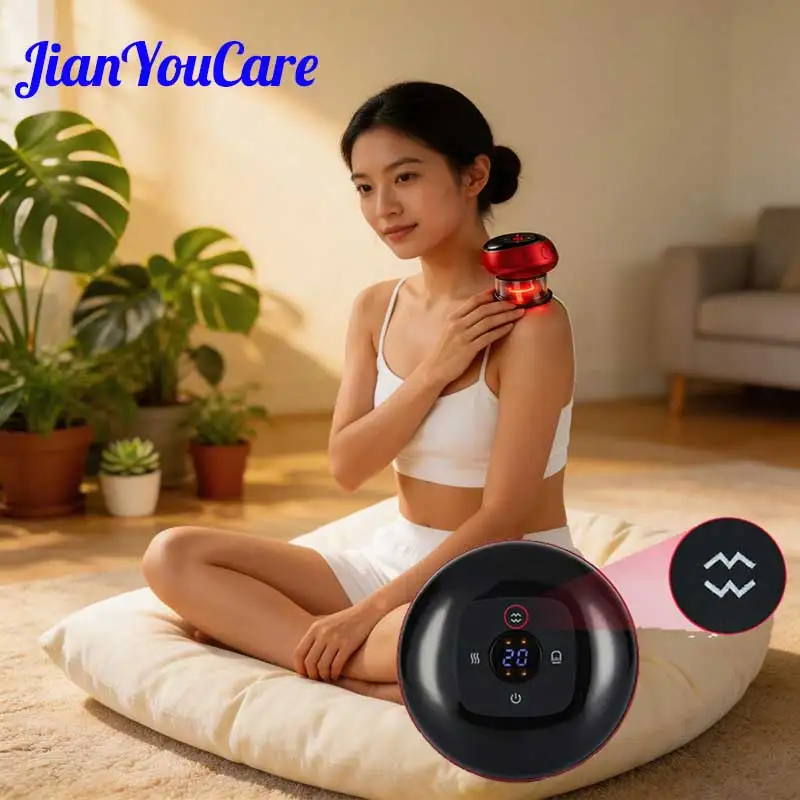 

JianYouCare Intelligent Vacuum Cupping Massage Device Electric Heating Suction Cans Physical Fatigue Relief Beauty Health Guasha