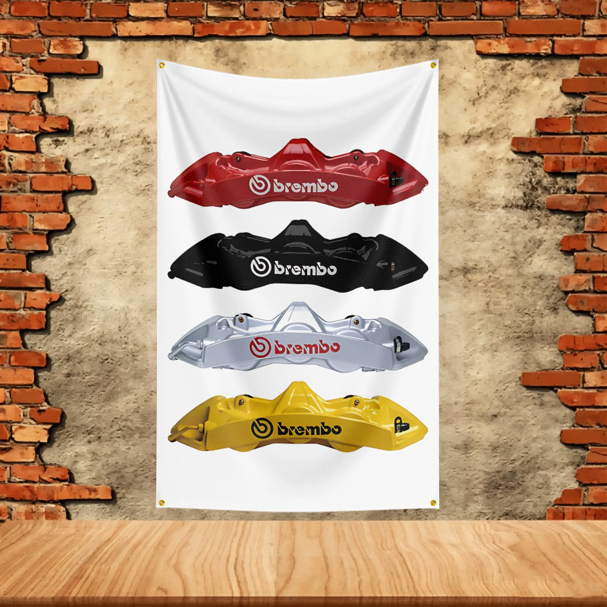 Car Parts Flag 3x5ft for B-Brembo Fans Banner Custom any Image Garage Bedroom Living Room Dorm Wall Hanging Decor Tapestry
