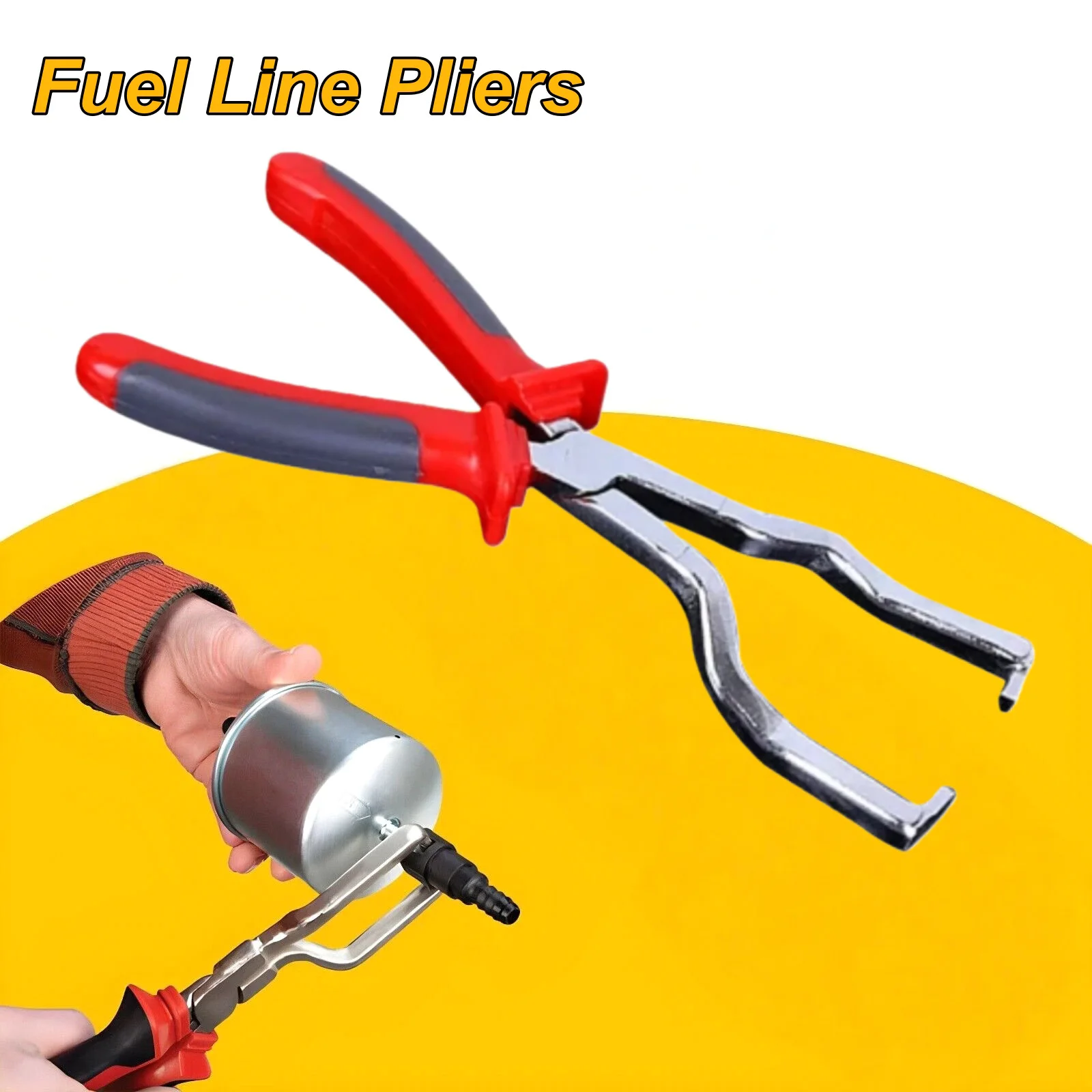 

Клещи для топливных шлангов, инструмент для быстрого отсоединения разъемов типа Slide & Lock и соединителей топливных фильтров, 22 см/8,6 дюйма, сталь