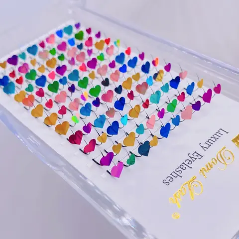 Flower Heart False Eyelash Extension 3D Butterfly Glitter Individual Lashes Mink Soft Natural Decoration Eyelash Makeup Products