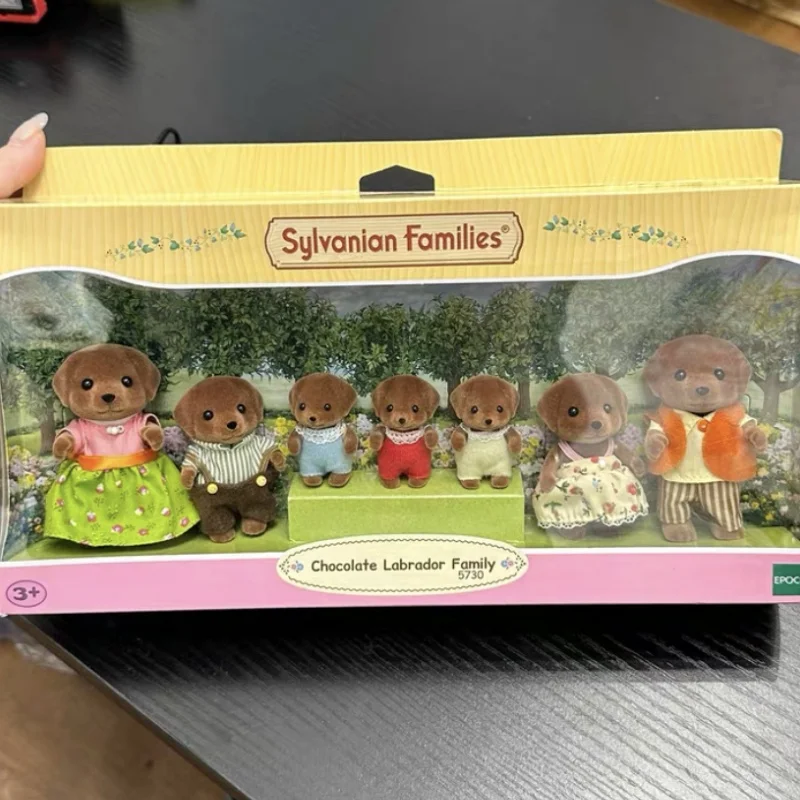 

In Stock Sylvanian Families Chocolate Labrodor Fomily Action Figures Sylvanian Familiy Children Toy Collection Kid Birthday Gift