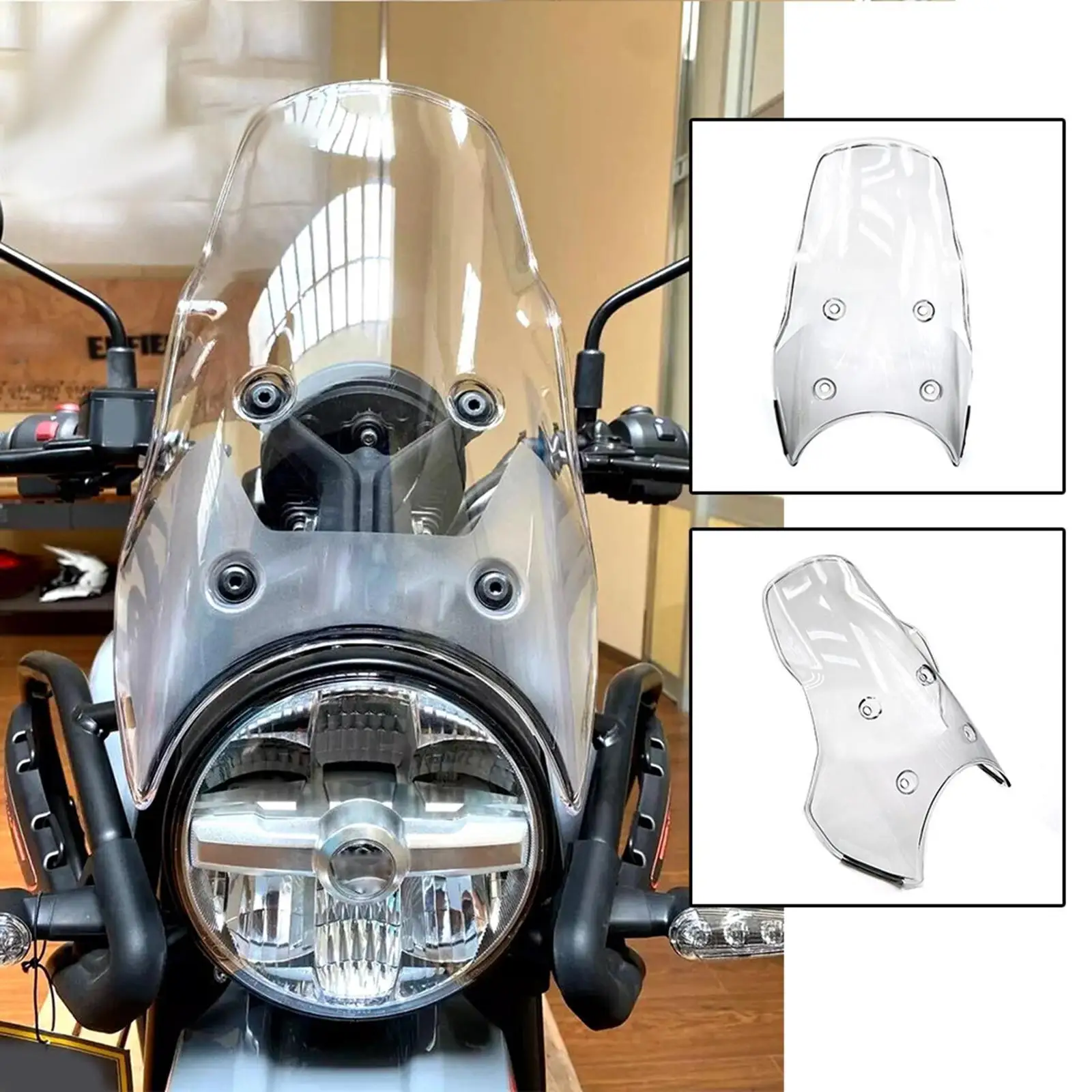 

High Performance Motorcycle Windscreen Wind Splitter Adjustable Angle Windproof Deflector for Royal Enfield HIMALAYAN 450 452