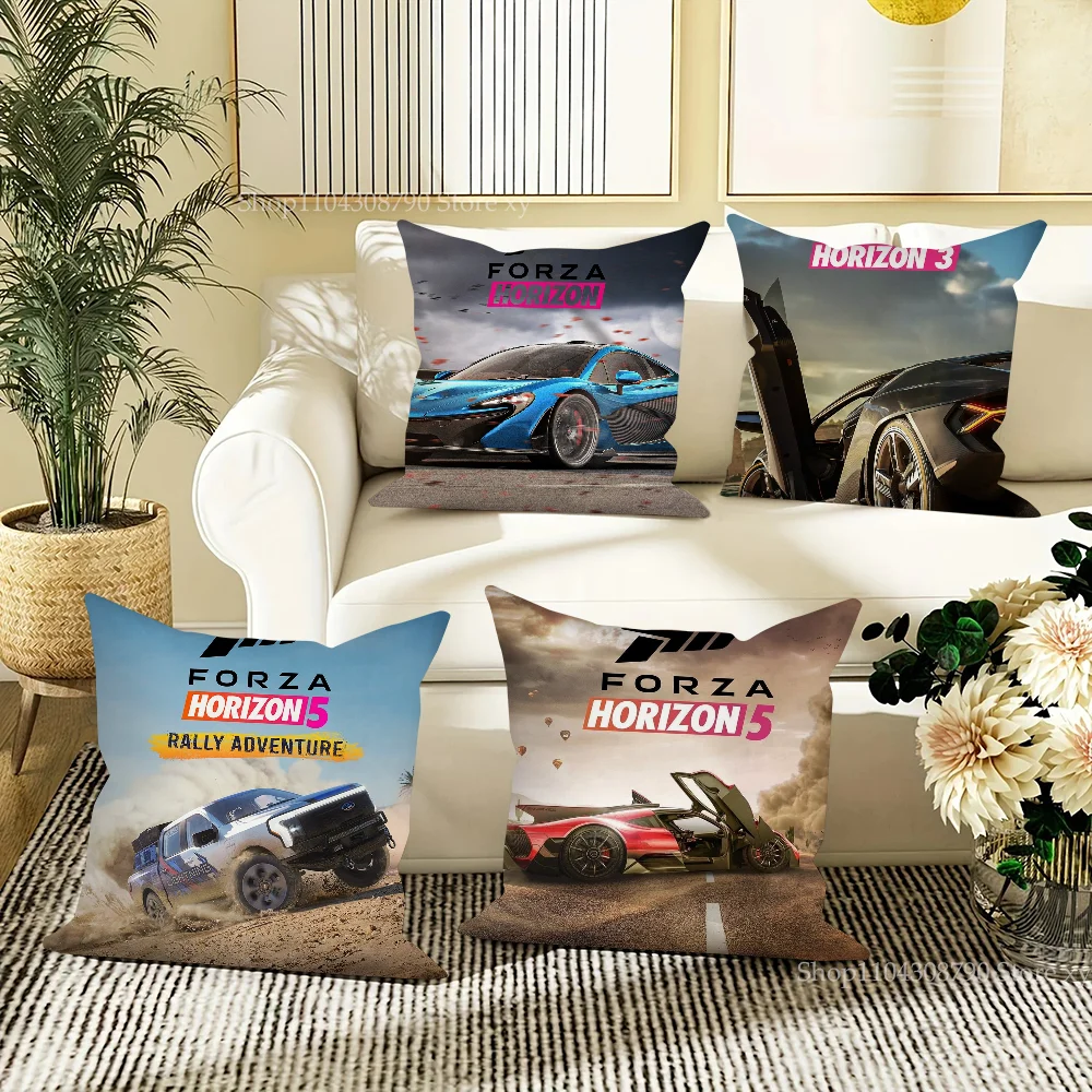 Forza H-Horizon 5 لعبة كيس وسادة وسادة مربعة غرفة نوم أريكة الترفيه الراحة وسادة سيارة غرفة المعيشة ديكور المنزل 40X40
