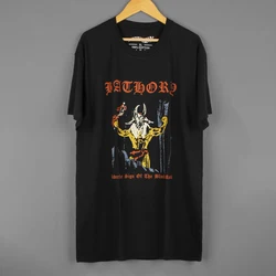 Bathory-Camiseta de algodón lavado de manga larga, camisa de Metal negro, bajo el signo de la marca negra Venom Burzum