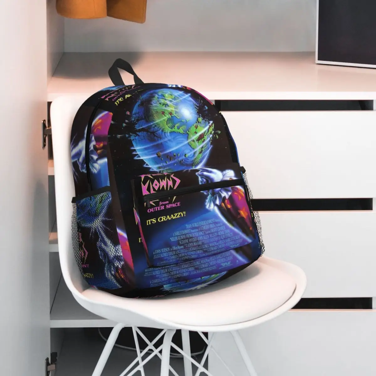 حقيبة ظهر Killer Klowns From Outer Space حقيبة مدرسية للمشي لمسافات طويلة والسفر حقيبة نهارية للرجال والنساء وحقائب الكتف