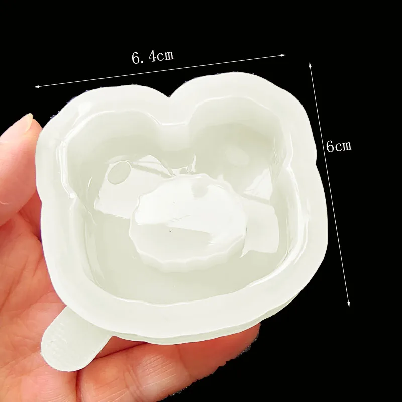 DIY Silicone Epoxy Resin Mold Shaker Mold Bear Rabbit Cat Head Shaped Silicone Jewelry Tools Jewelry Accessories