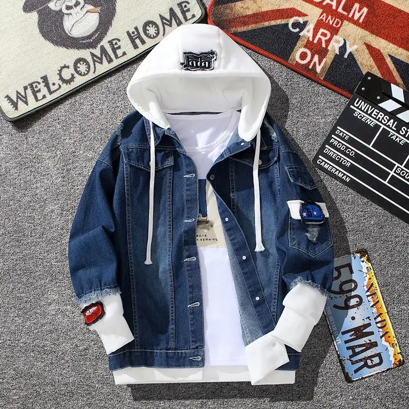 2022 nuova primavera autunno giacca di Jeans con cappuccio donna Hip Hop Jeans cappotto femminile giacca di Jeans Casual Bomber Streetwea giacca