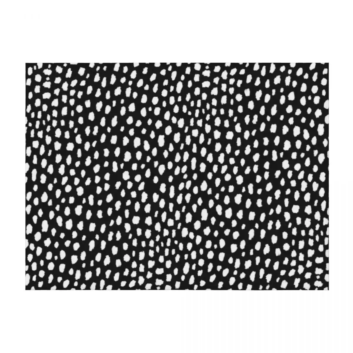 

Handmade polka dot brush strokes (black and white reverse dalmatian) Throw Blanket Luxury St Fashion Sofas Single Blankets