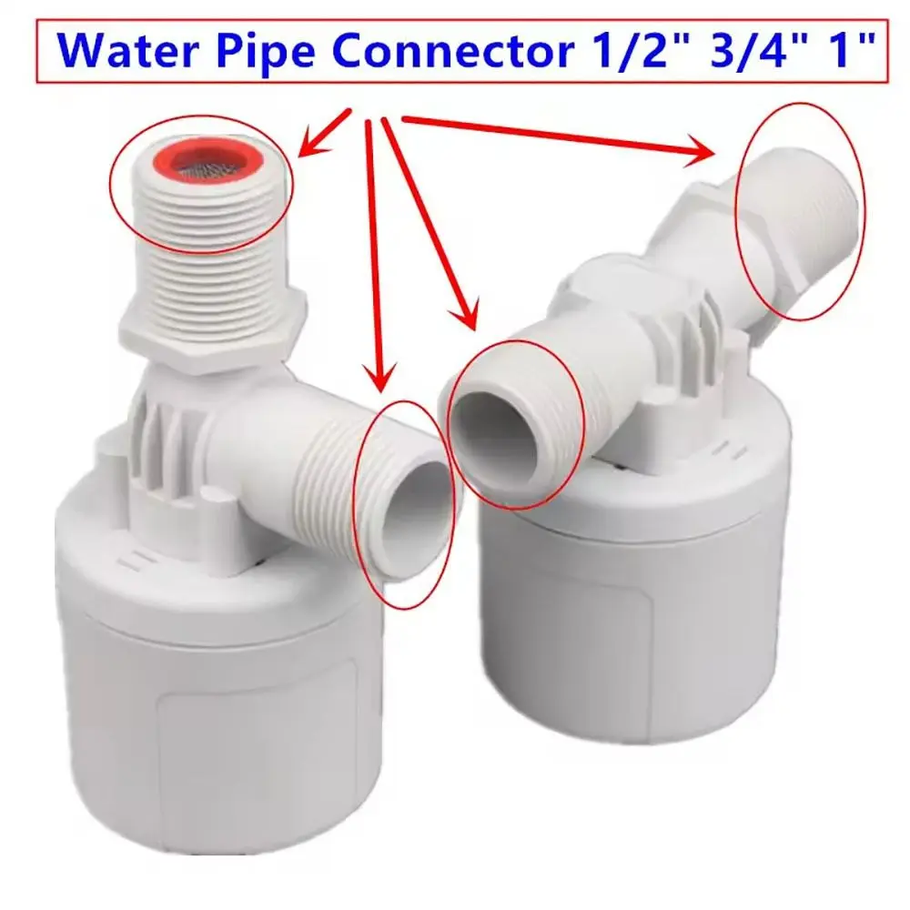1Pcs Straight-Through Floating Ball Valve Male Thread 1/2" 3/4" 1" Water Level Control Valve Inside Plug-in Tank Valve