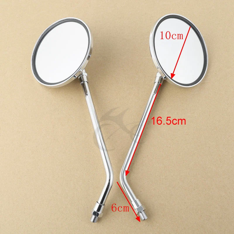 Motorcycle Side Mirrors Round For Honda CB750 CB500 CB1000 CB900 CB650 Chrome Motorbike Rear View Mirror