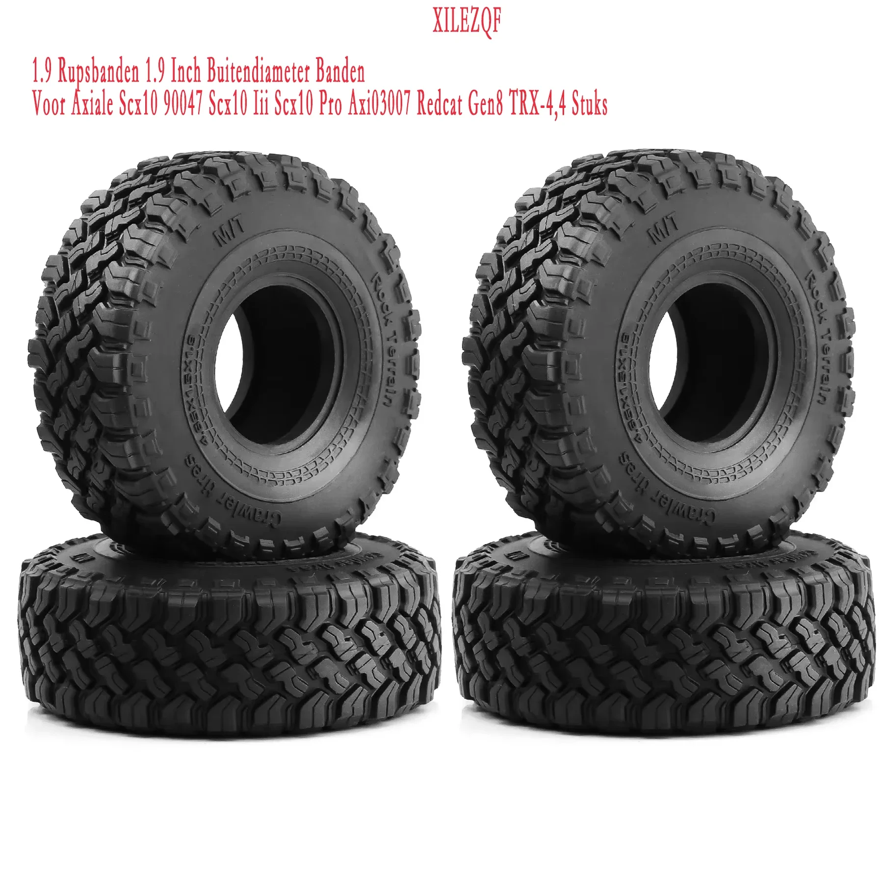 

1.9 Rupsbanden 1.9 Inch Buitendiameter Banden Voor Axiale Scx10 90047 Scx10 Iii Scx10 Pro Axi03007 Redcat Gen8 TRX-4,4 Stuks