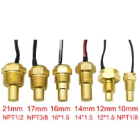 1/8 NPT 3/8NPT Water Temperature Sensor Car Meter Oil Temp Sensor 10MM 14MM 17MM 21MM Car SensorFor 12V/24V Car Truck Boat 2