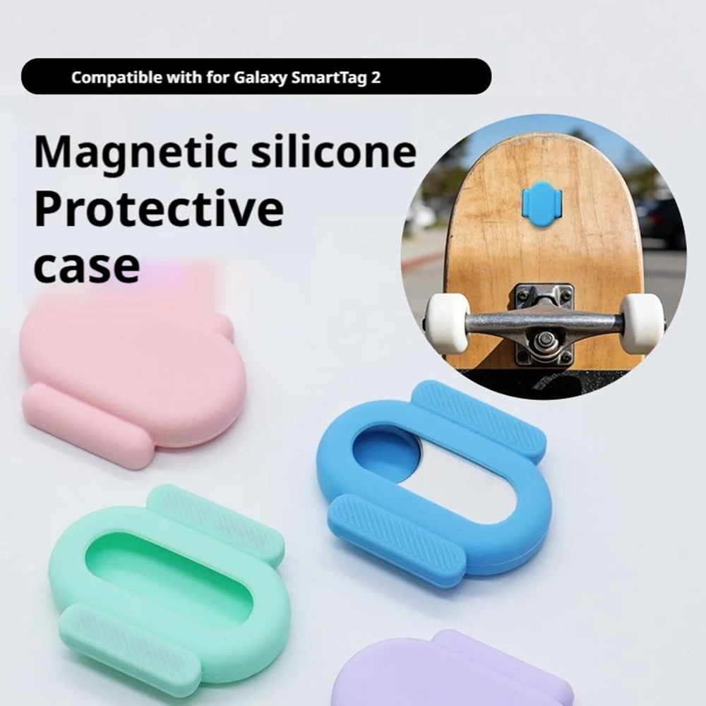 For Samsung Smart Tag 2 Magnetic Holder Anti-loss Silicone Protective Case for SmartTag2 Cover Car Bike Drones Skateboards view 2